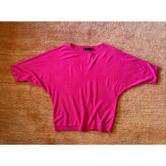 New York & Company Fuchsia Batwing Dolman Sleeve Pullover Knit Top Size M - Picture 1 of 7